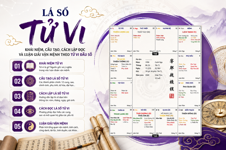 Khái niệm lá số tử vi