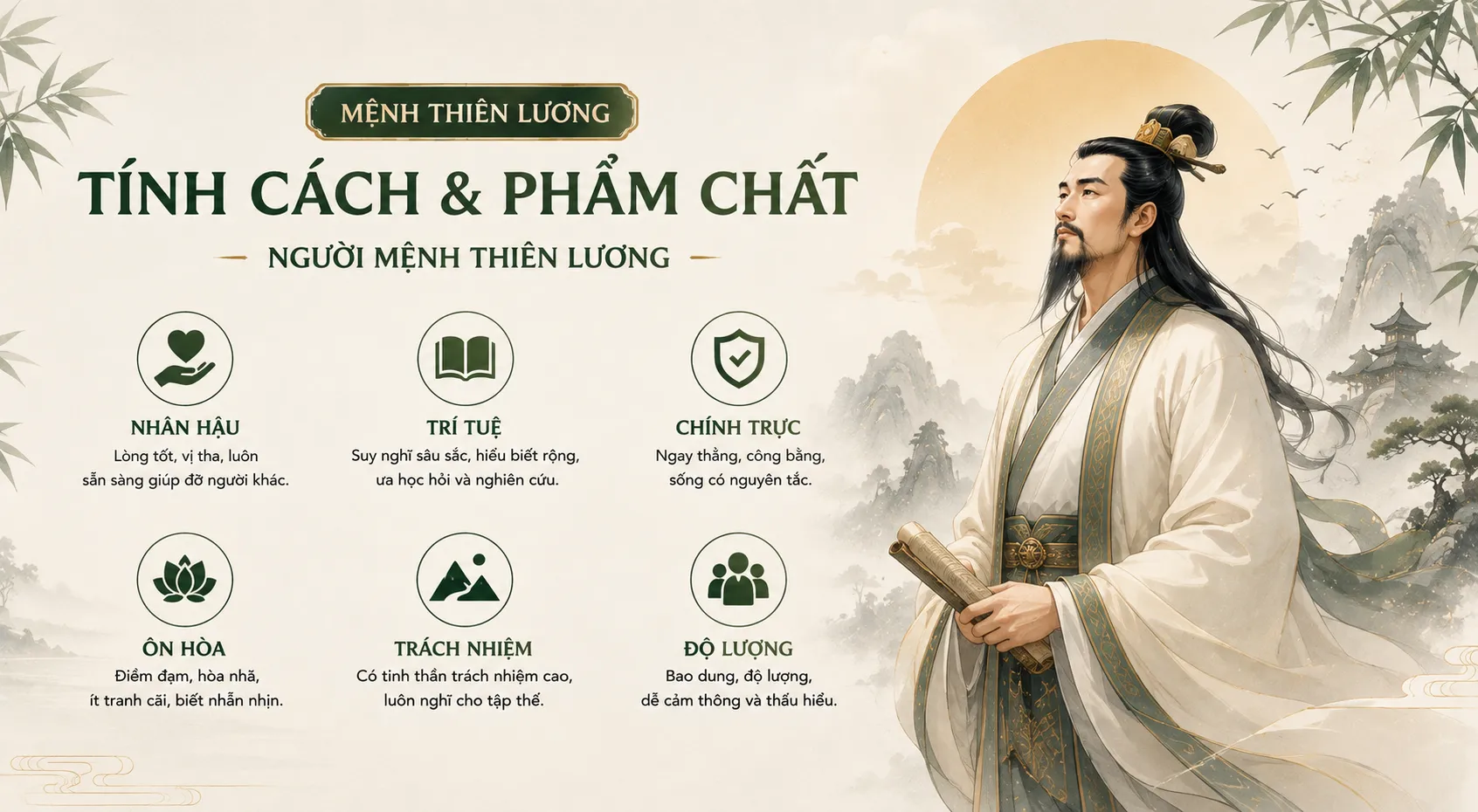 Tính cách người mệnh thiên lương