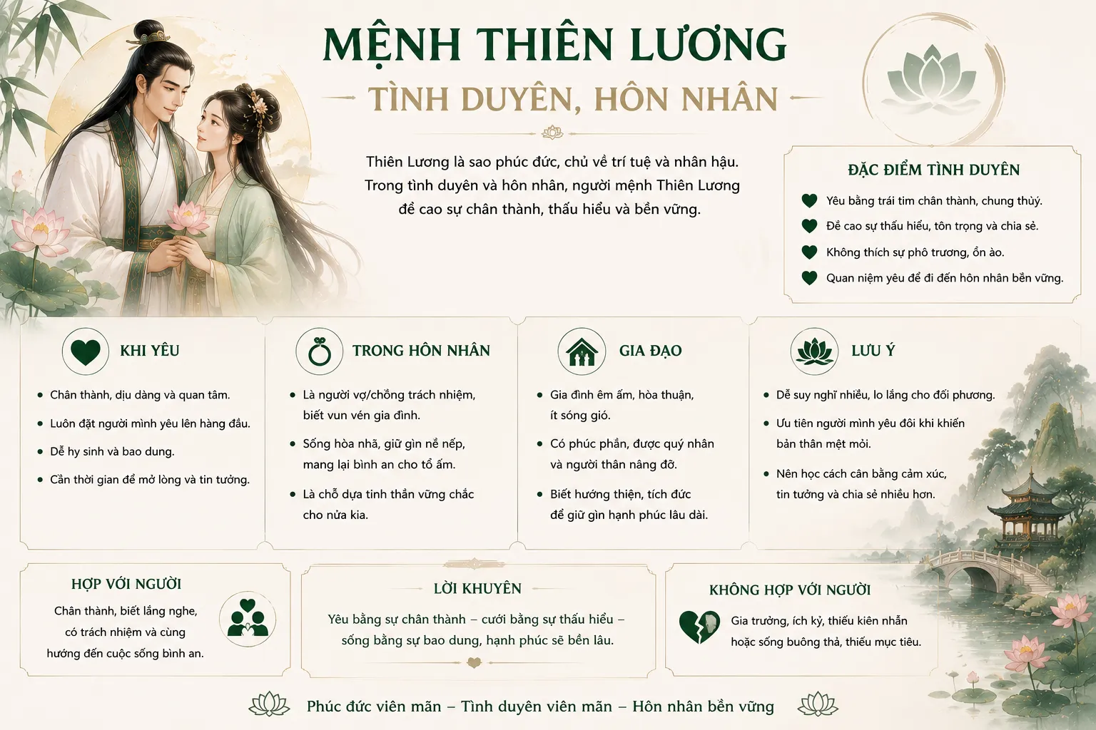 Tình duyên của người mệnh thiên lương