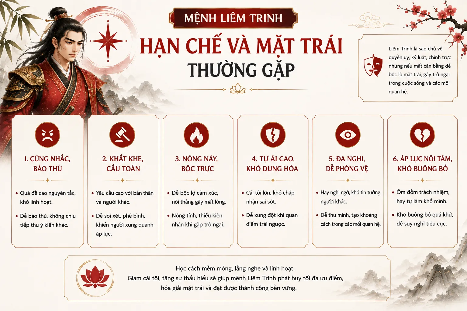 Hạn chế và mặt trái của mệnh liêm trinh