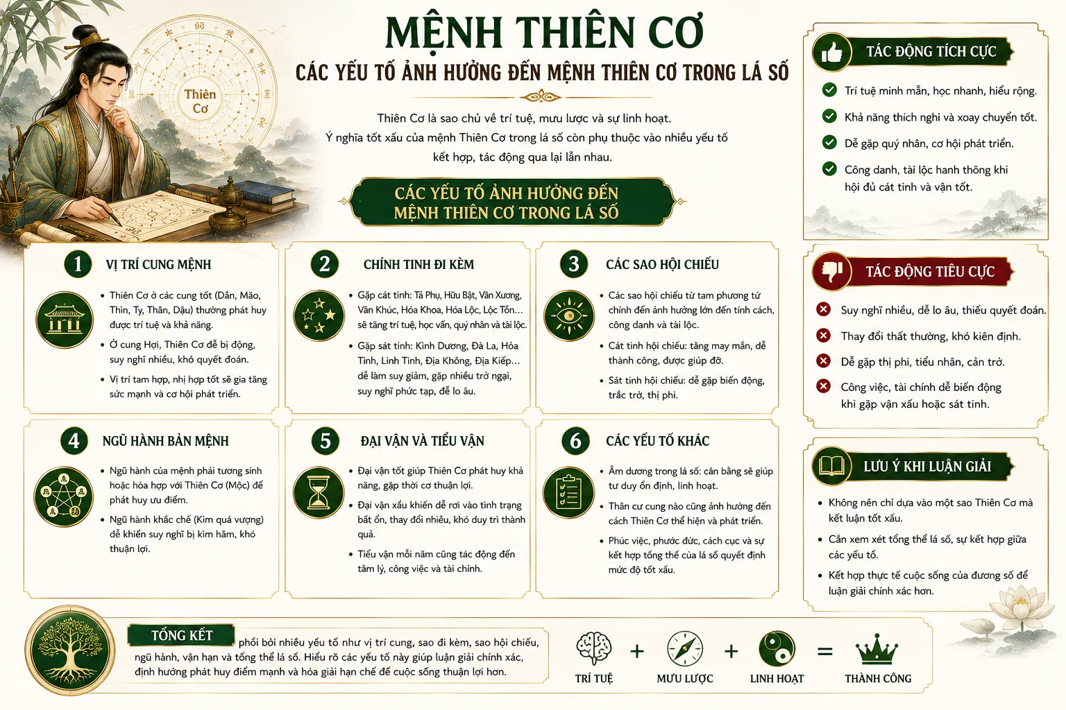 Các yếu tố ảnh hưởng đến mệnh thiên cơ