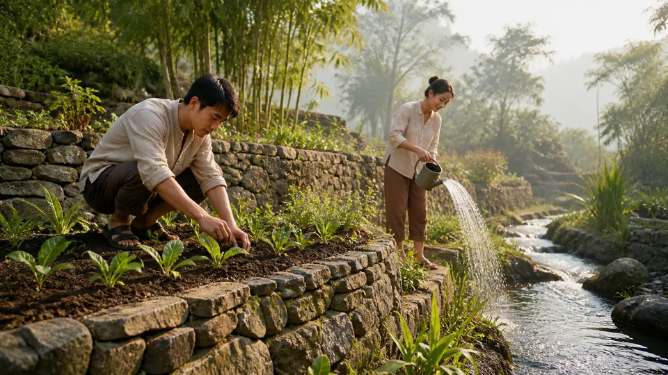 Cặp nguyên tố Đất và Nước nâng đỡ cội rễ thực tế và nuôi dưỡng chiều sâu cảm xúc bền vững