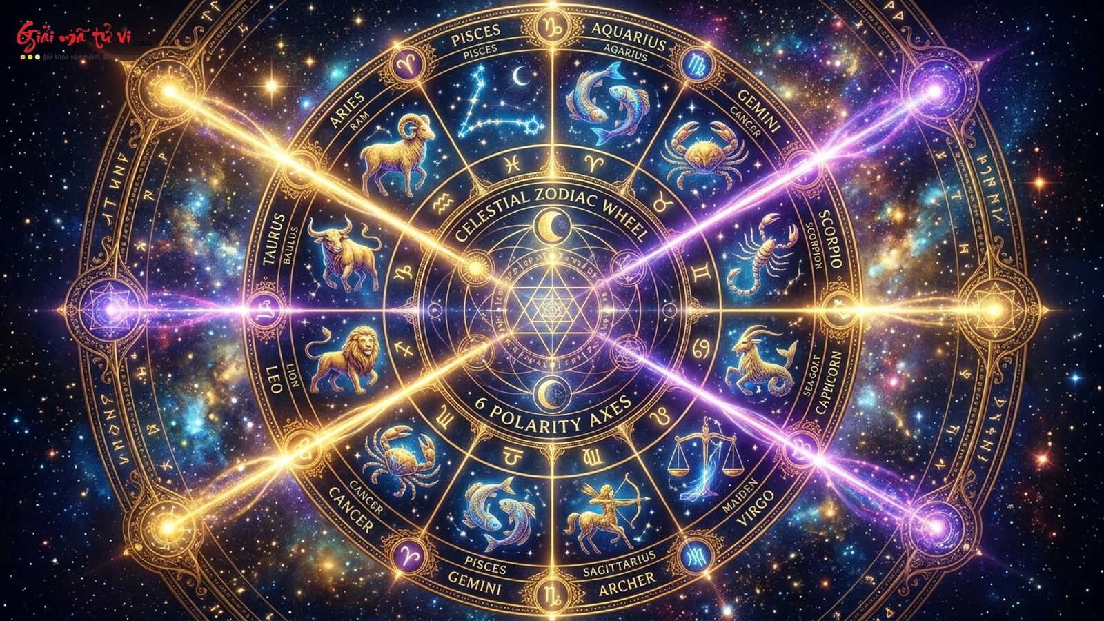 Ma trận 12 Cung Mọc Cách Mạng Mặt Trời Solar Return Ascendant dự báo động lực và biến cố năm