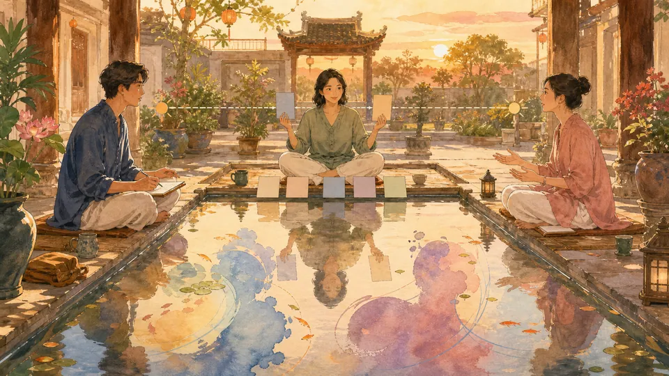 Hai người kiểm tra giả định chia sẻ góc nhìn và thống nhất ranh giới với người hỗ trợ