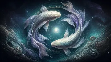 Hai con cá giữa sóng nước và các chòm sao