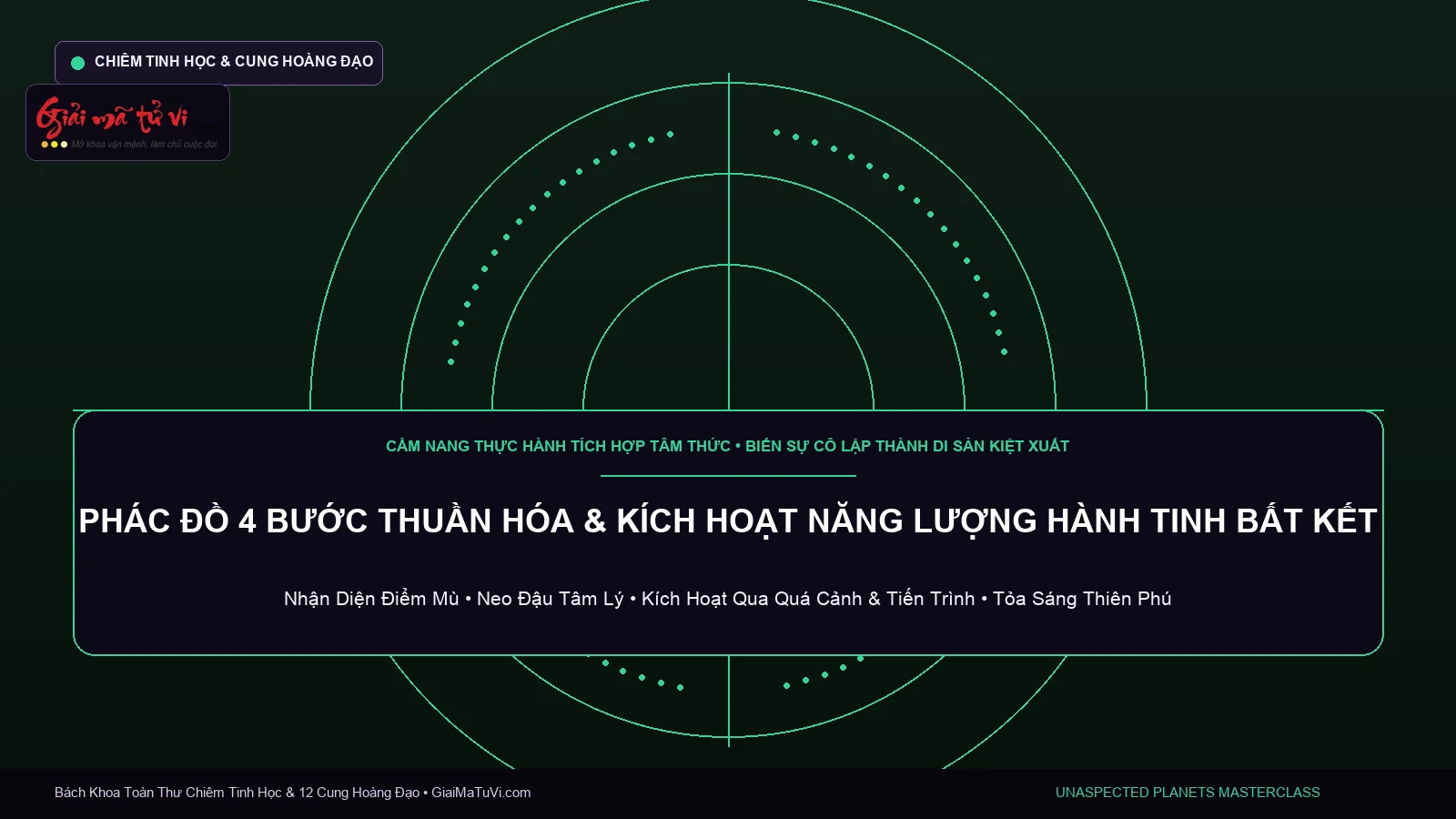 Phác Đồ 4 Bước Thuần Hóa và Kích Hoạt Năng Lượng Hành Tinh Bất Kết