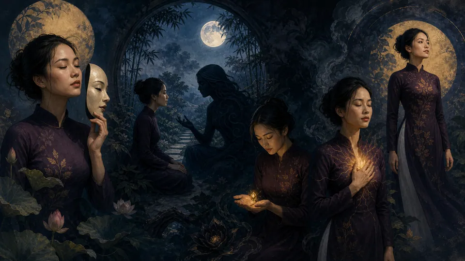 Minh họa hành trình nhận diện và tích hợp bóng tối Lilith