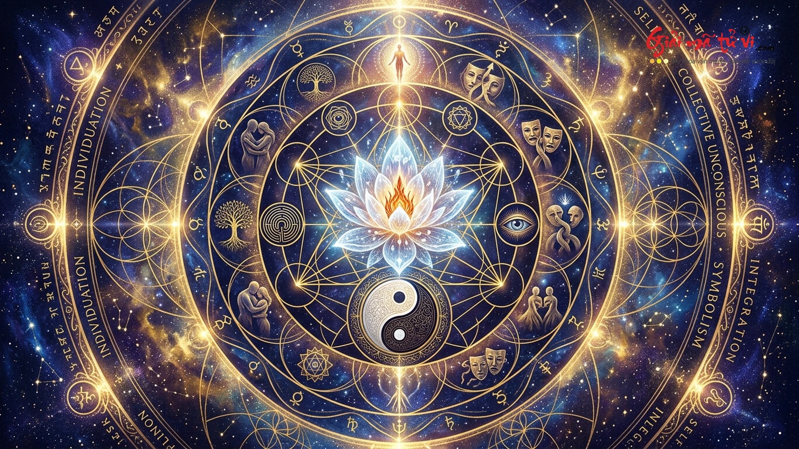 Cổ Mẫu Hoa Ưu Đàm Mandala Tâm Thức Carl Jung: Thức Tỉnh Chân Ngã & Hợp Nhất Tiềm Thức