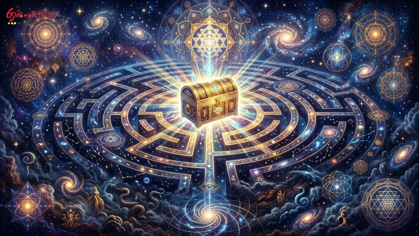 Nghệ thuật phân tâm học Carl Jung về rương kho báu hoàng kim tỏa sáng giữa mê cung vũ trụ tâm thức