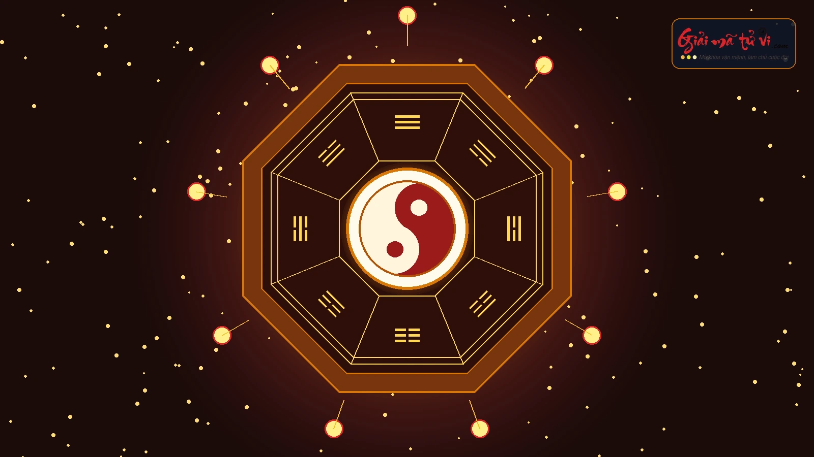 Gương Bát Quái Âm Dương phong thủy Vận 9 Cửu Tử Hỏa Tinh hóa giải sát khí, nghênh đón vượng khí và kích hoạt tài lộc