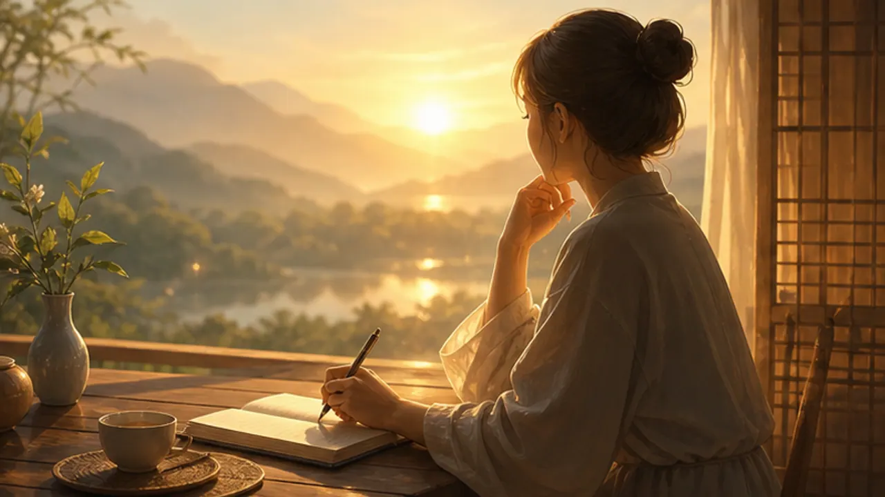 Không gian ghi chép buổi sáng gợi ý cách bình tĩnh sau giấc mơ thấy em bé