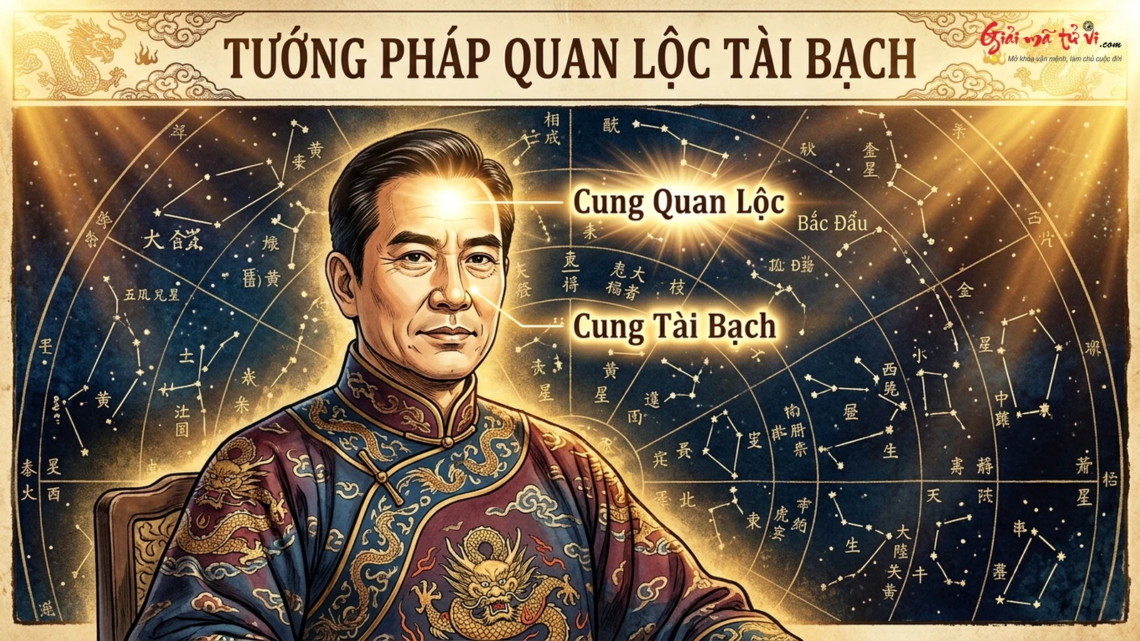 Luận giải Cung Quan Lộc và Cung Tài Bạch - Nét tướng thành đạt, lãnh đạo và tài lộc dồi dào