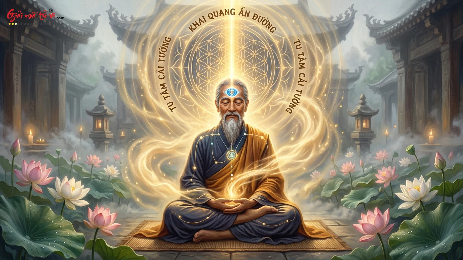Nghệ thuật thiền định và tu tâm dưỡng khí khai quang Ấn Đường đổi vận trong Tâm Tướng Pháp Á Đông