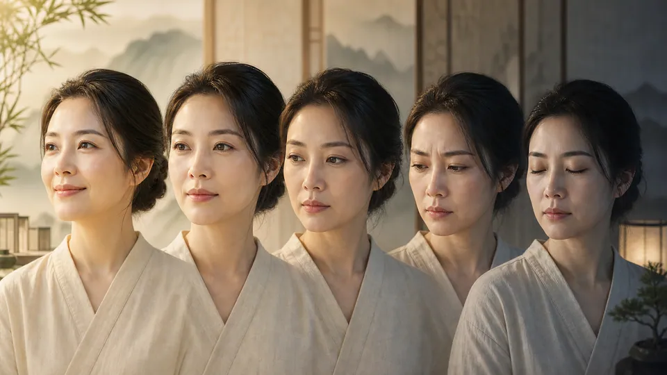 Minh họa sự thay đổi trạng thái tỉnh táo, mệt mỏi và thư giãn quanh vùng mắt trước quyết định quan trọng