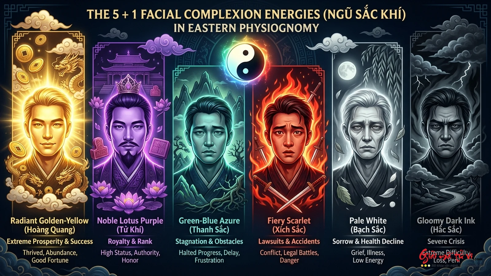 Ngũ Sắc Cát Hung trong Nhân Tướng Học: 5 sắc thái màu da báo trước họa phúc đại sự