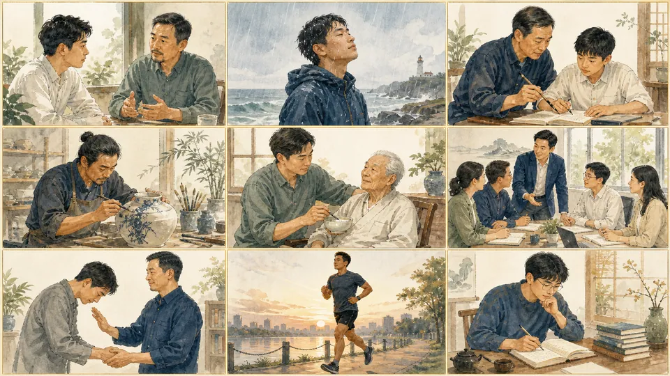 Chín phẩm chất tích cực của nam giới được thể hiện qua hành vi lắng nghe trách nhiệm kiên trì và chăm sóc
