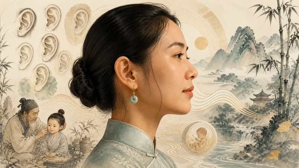 Minh họa tổng quan khảo cứu văn hóa truyền thống về hình thái tai và khả năng lắng nghe