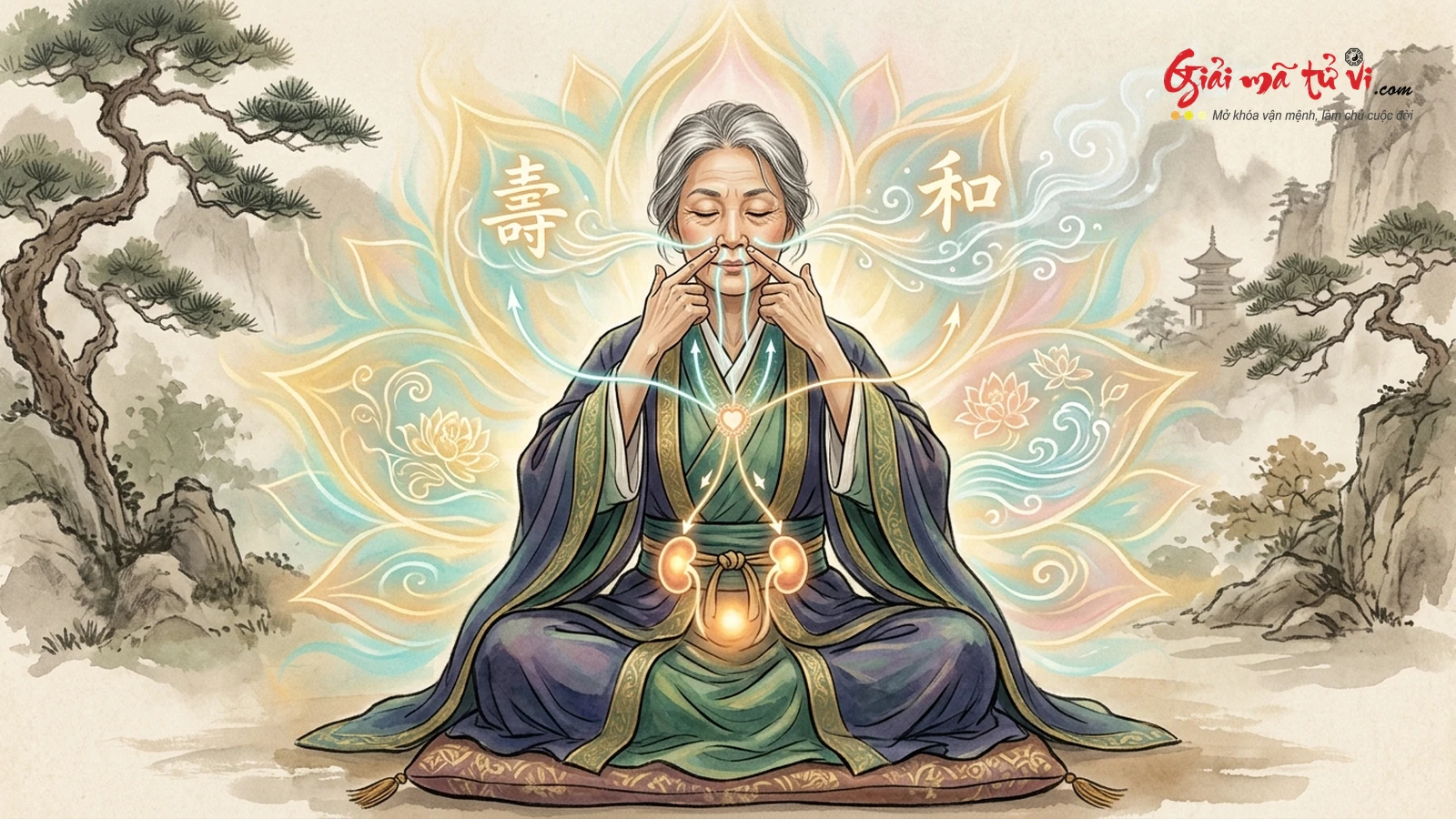 Nghệ thuật dưỡng sinh, xoa bóp kinh lạc Thủy Câu - Địa Thương, thở Đan Điền và tu tâm cải tướng chuyển hóa hung tướng thành cát tướng phúc thọ