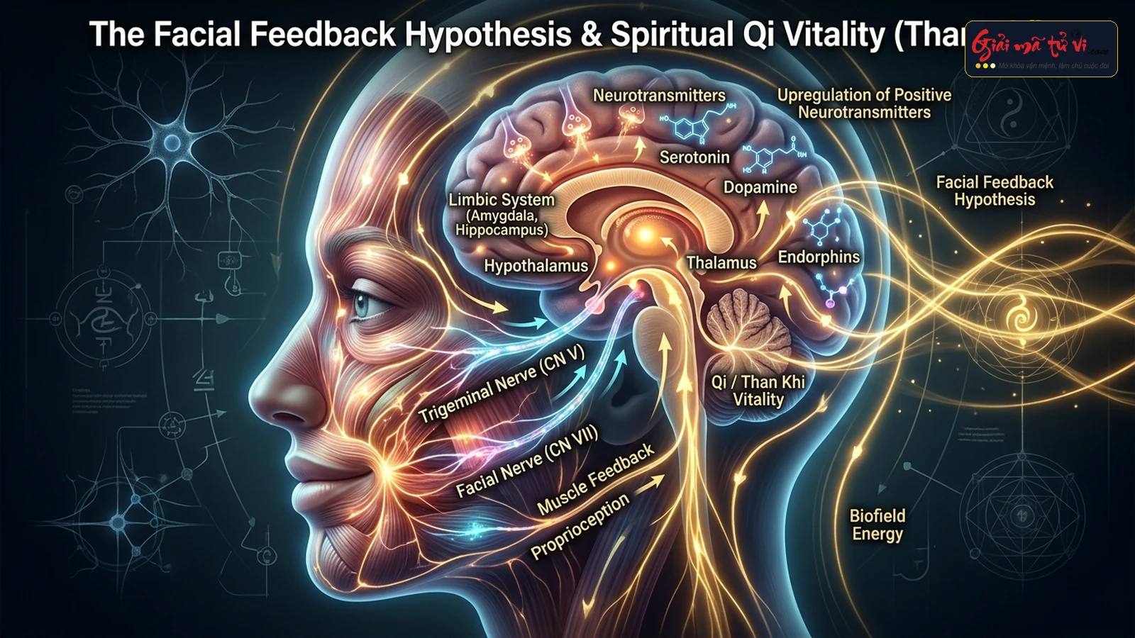 Cơ chế khoa học: Facial Feedback Hypothesis và sự chuyển hóa thần khí trong phẫu thuật thẩm mỹ và nhân tướng học