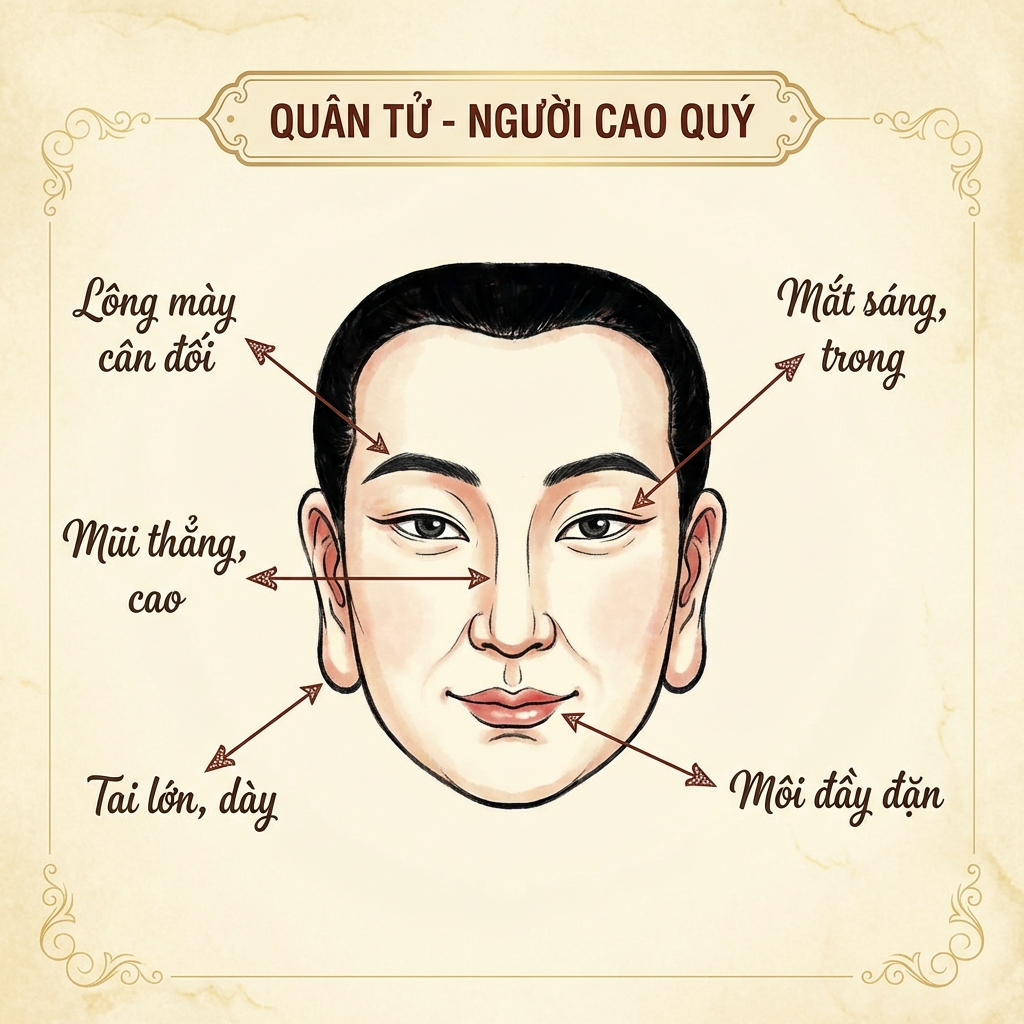 Nét diện mạo thể hiện phong thái quân tử đàng hoàng, giữ chữ tín và trách nhiệm