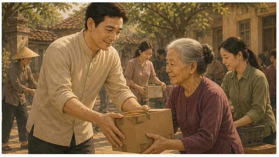 Cộng đồng hỗ trợ nhau minh họa tướng người bao dung và nhân ái