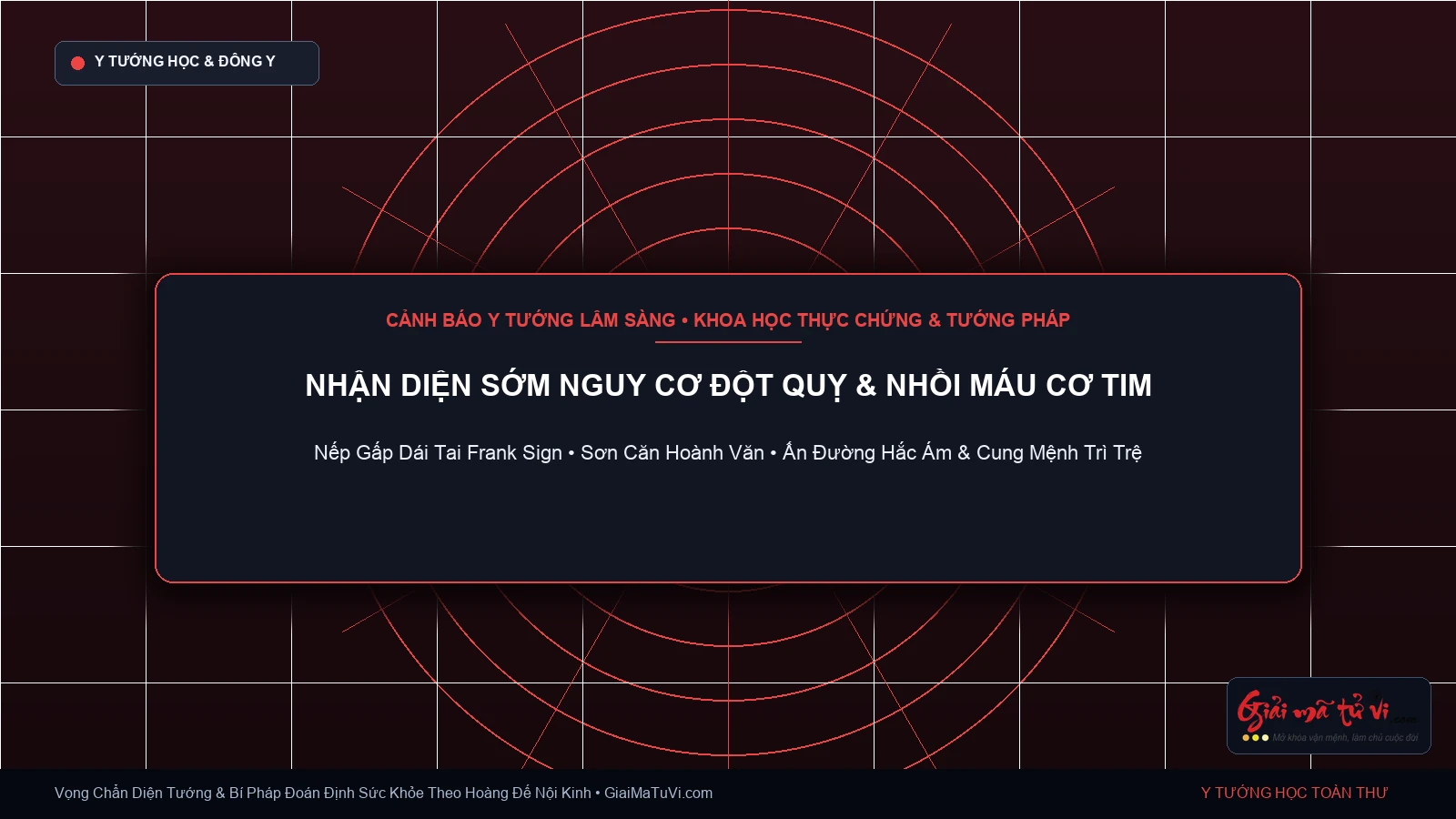Dấu hiệu cảnh báo sớm bệnh lý tim mạch, xơ vữa động mạch và đột quỵ qua diện tướng khuôn mặt