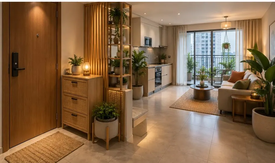 Hóa Giải Căn Hộ Chung Cư: 12 Lỗi Phong Thủy Thường Gặp Và Cách Sửa: vật phẩm và bố cục hỗ trợ tối ưu căn hộ trong giới hạn không thể đập sửa lớn, tăng sự riêng tư và chất lượng sống