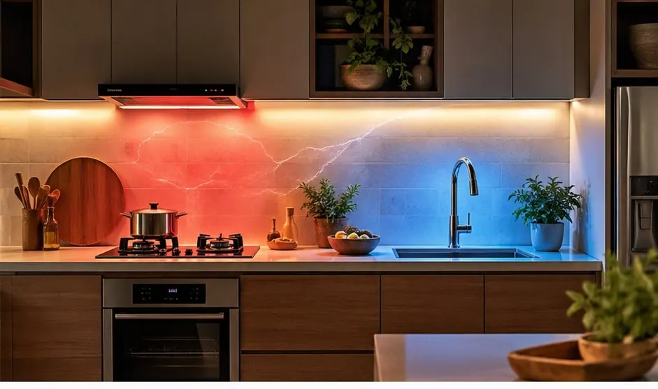 Phong Thủy Nhà Bếp: Những Đại Kỵ Và Cách Hóa Giải Để Giữ Lửa Gia Đình: nhận diện nhà bếp phạm lỗi bếp đối cửa, bếp cạnh chậu rửa, bếp sát nhà vệ sinh hoặc thiếu thông gió trong bếp nấu, chậu rửa, tủ lạnh và bàn ăn