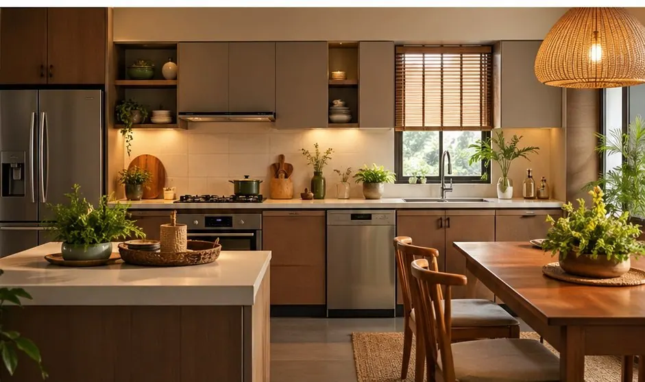 Phong Thủy Nhà Bếp: Những Đại Kỵ Và Cách Hóa Giải Để Giữ Lửa Gia Đình: vật phẩm và bố cục hỗ trợ giữ không gian nấu nướng sạch, ấm, an toàn và hỗ trợ hòa khí gia đình