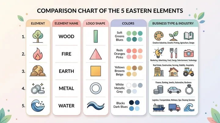 Bảng tra cứu thiết kế logo chuẩn phong thủy