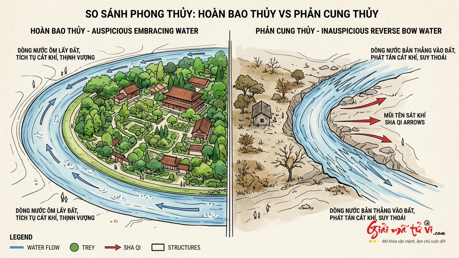 Cổ pháp tầm long điểm huyệt âm trạch với long mạch uốn lượn tả thanh long hữu bạch hổ tiền chu tước hậu huyền vũ