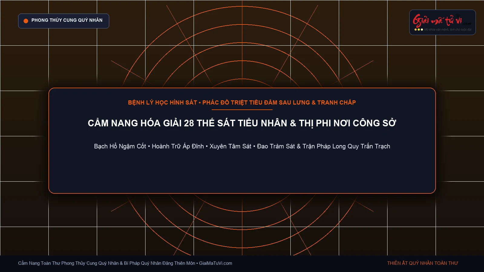 Ma trận hóa giải 28 thế sát tiểu nhân thị phi và đâm sau lưng trong phong thủy thực chiến