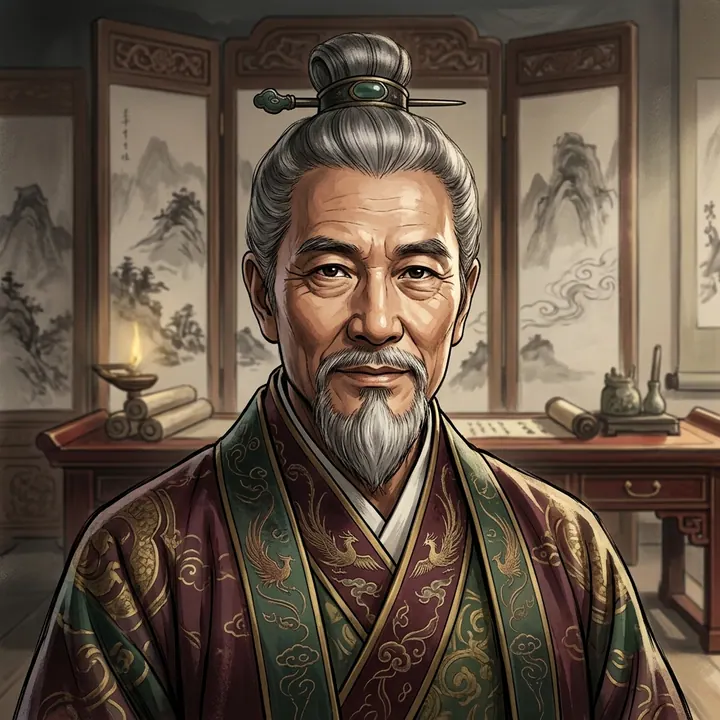 Chân dung vị lãnh tụ uy nghiêm sở hữu đôi mắt phượng dài sáng trong toát lên khí phách mưu lược và tầm nhìn bao quát