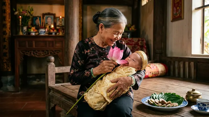 Lễ Khai Hoa Cho Bé Đầy Tháng: Nghi Thức Bắt Miếng