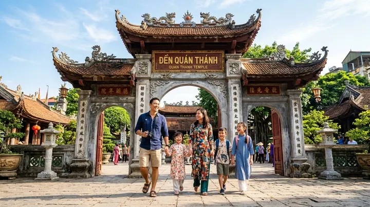 Nụ cười hoan hỷ an lạc của du khách đi lễ văn minh.