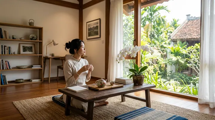 Gia đình Việt ba thế hệ sum vầy chuẩn bị mâm lễ dâng gia tiên ngày Tết nguyên đán