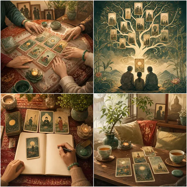 Sổ ghi chú Tarot dùng để chuẩn bị cuộc trò chuyện gia đình có ranh giới