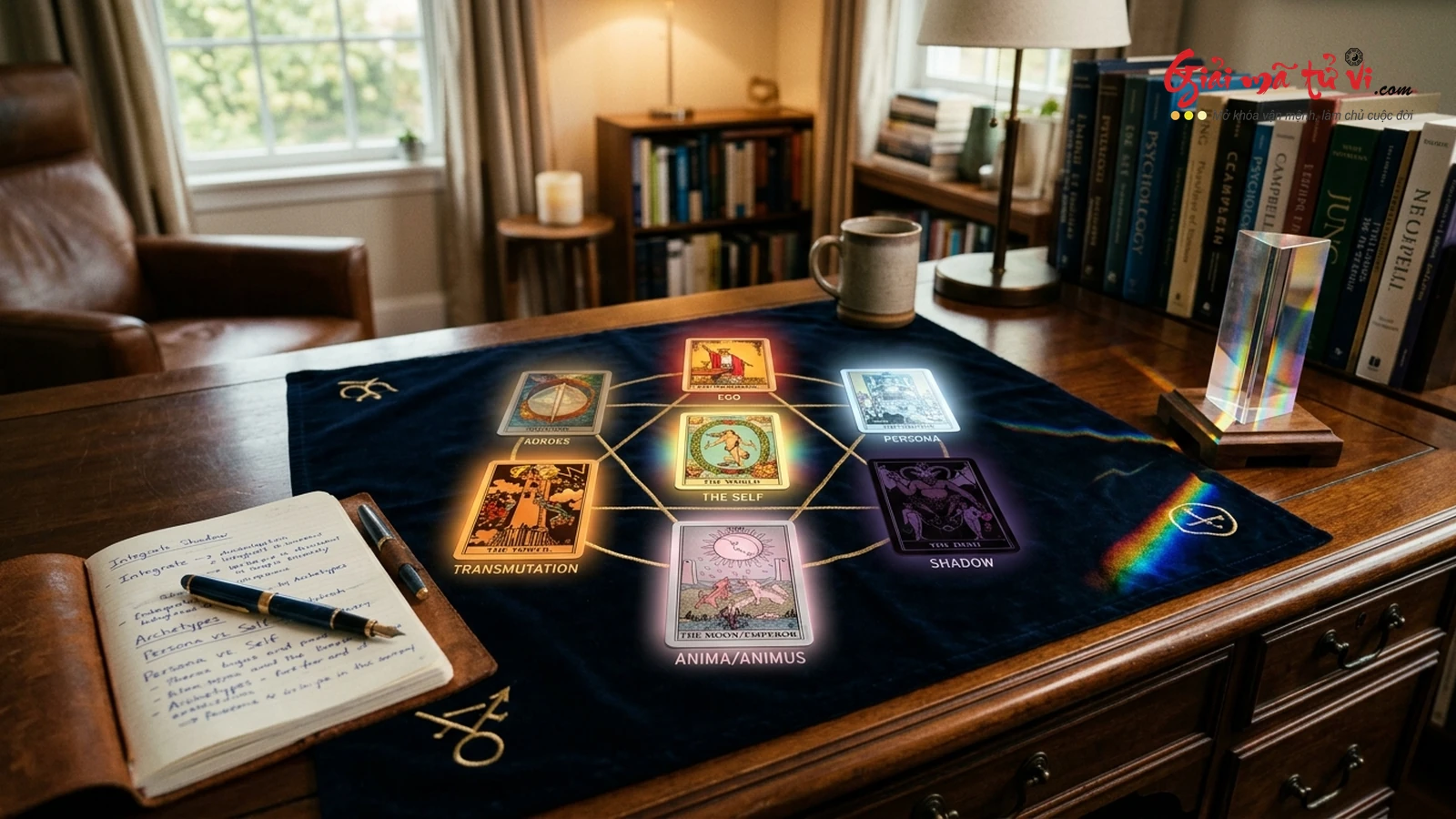 Phác đồ trải bài Tarot trị liệu tâm lý 7 lá chuyên sâu giúp khai mở đối thoại, chữa lành vết thương gốc rễ và giải phóng tiềm năng sáng tạo vô hạn