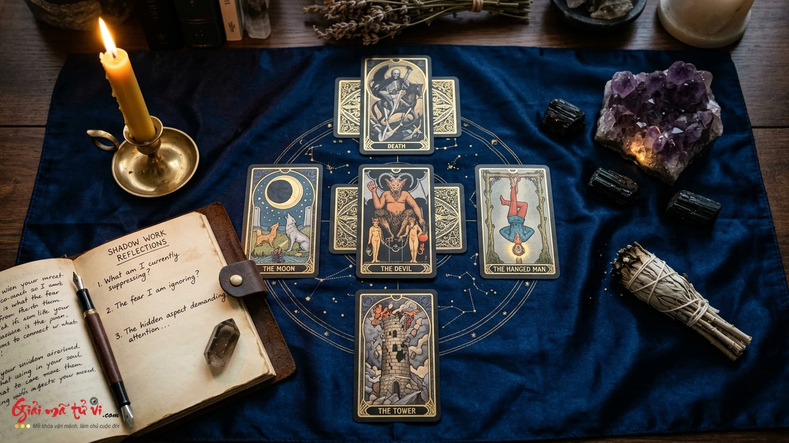 Sơ đồ 6 phác đồ trải bài Tarot thực chiến vượt qua Đêm tối linh hồn và phục hồi ý nghĩa cuộc sống theo trường phái Hiện sinh Logotherapy