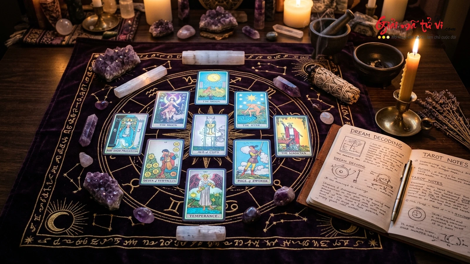 Hệ thống 6 phác đồ trải bài Tarot giải mã giấc mơ và trị liệu tâm lý toàn diện