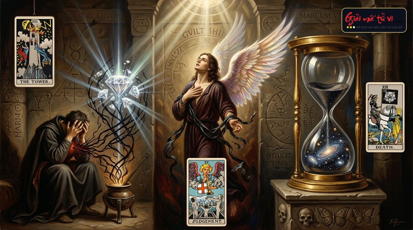 Tam Giác Bi Kịch The Tragic Triad và Nghệ Thuật Giả Kim Chuyển Hóa Đau Khổ Tội Lỗi Cái Chết trong Tarot