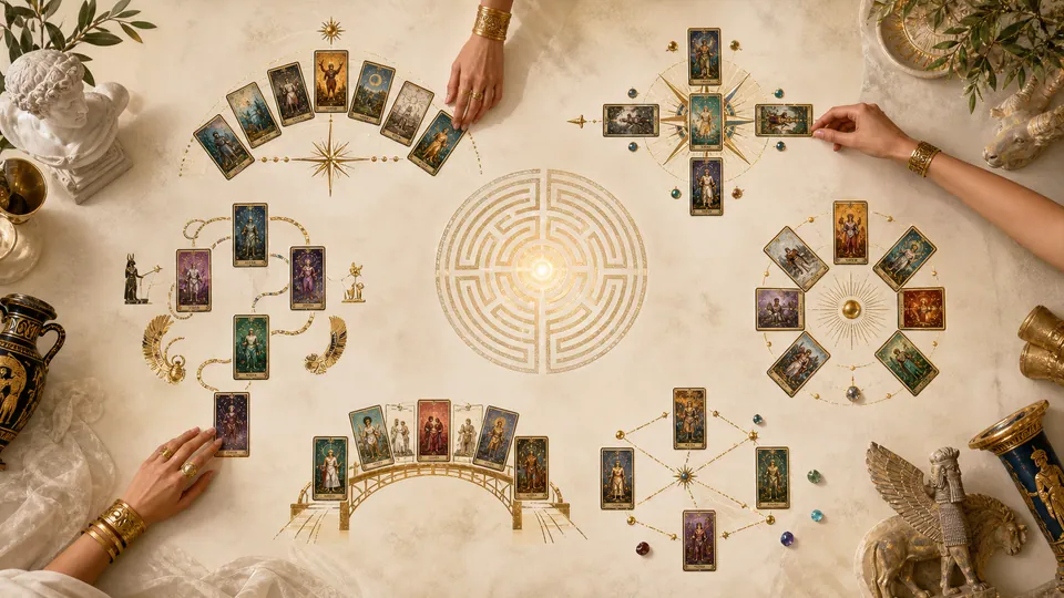 Sáu bố cục trải bài Tarot thần thoại học thực hành