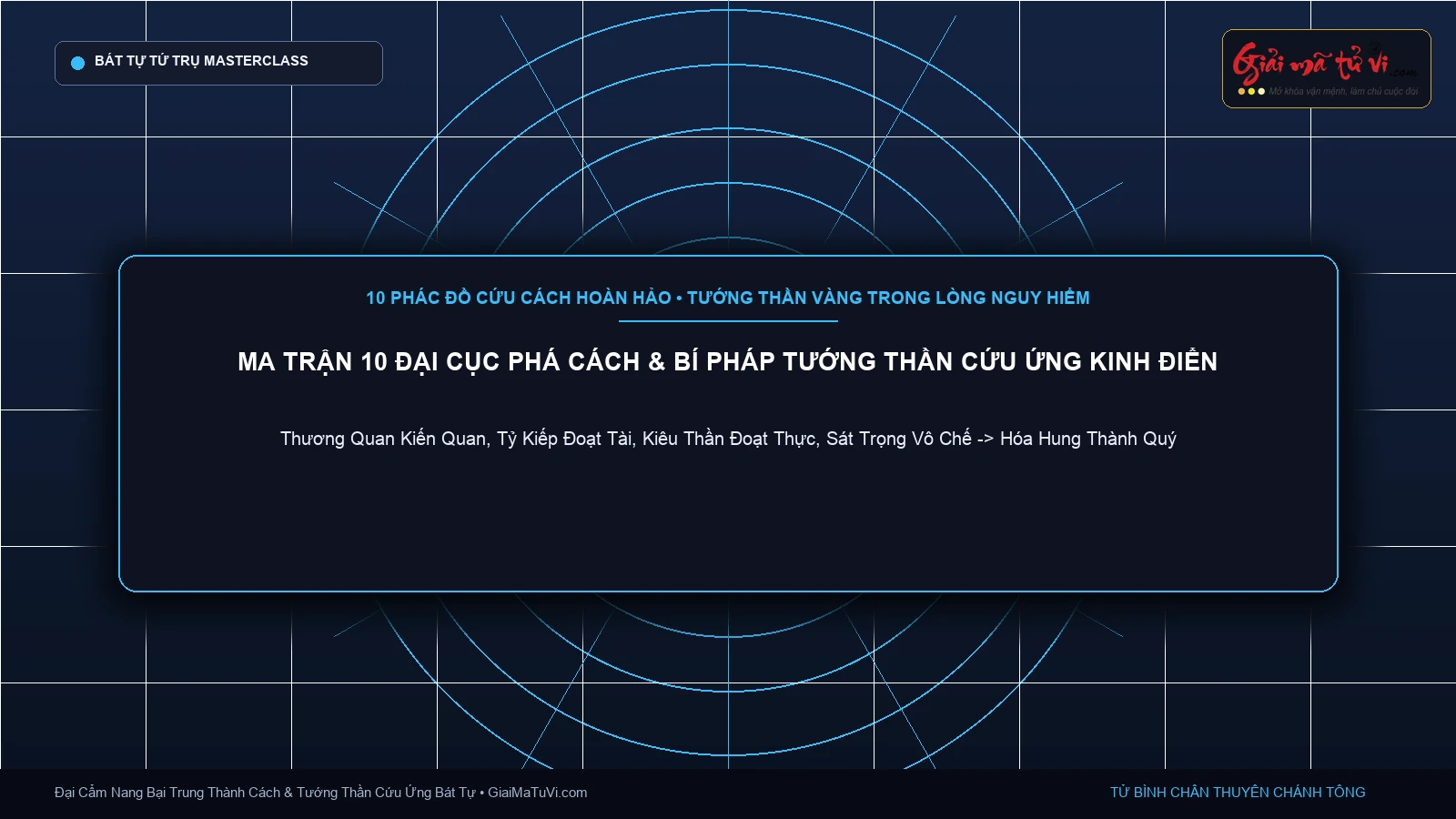Ma trận 10 đại cục phá cách và bí pháp Tướng Thần cứu ứng kinh điển trong Tử Bình Chân Thuyên