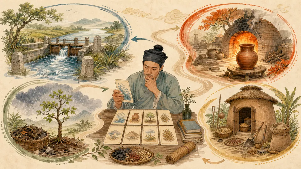 Bốn ẩn dụ điều tiết chuyển hóa nuôi dưỡng và lưu trữ trong Bát Tự Manh Phái