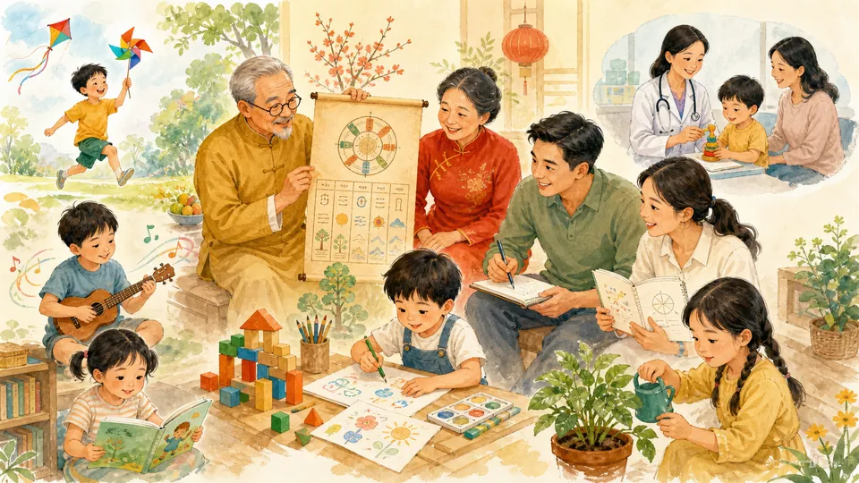 Gia đình quan sát sở thích và sự phát triển của trẻ qua nhiều hoạt động đời sống