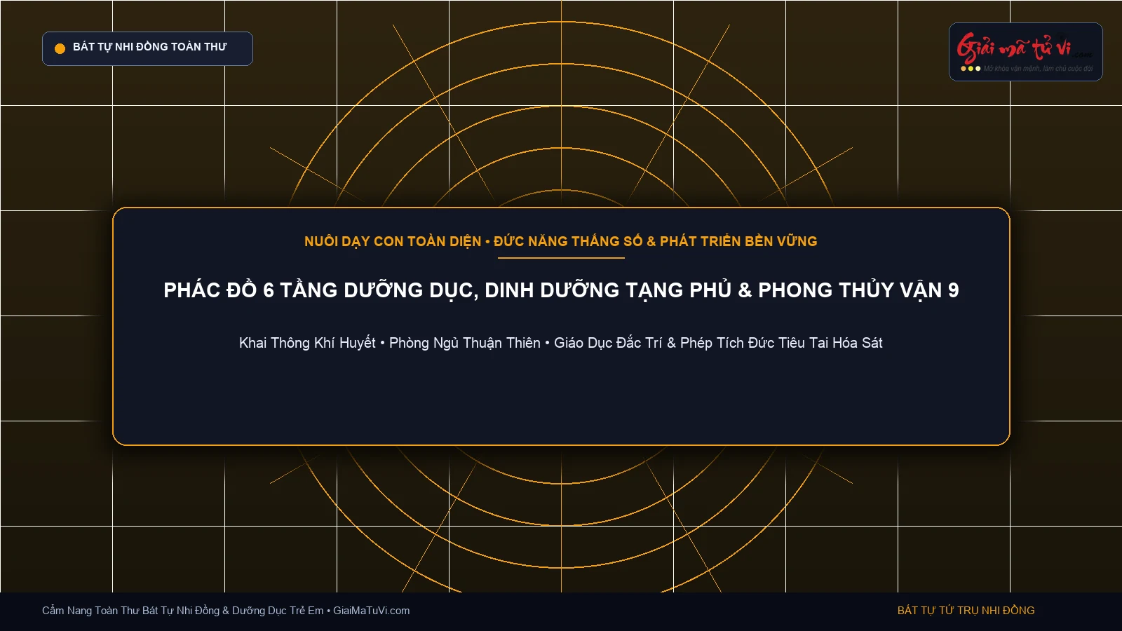 Phác đồ 6 tầng dưỡng dục, dinh dưỡng tạng phủ và phong thủy phòng học cho trẻ em thời Vận 9