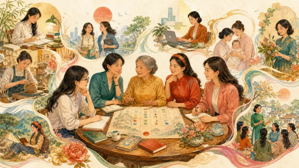 Nhiều thế hệ phụ nữ Việt chia sẻ các lựa chọn sống và đối chiếu biểu tượng với trải nghiệm