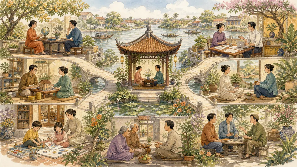 Sáu cặp lĩnh vực đời sống được cân bằng qua đối thoại bối cảnh và lựa chọn