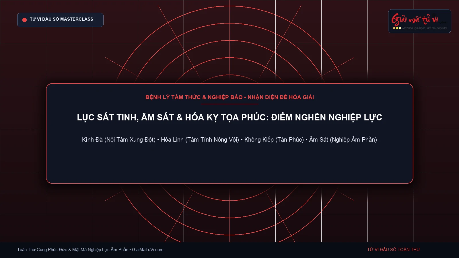 Lục Sát Tinh, Âm Sát, Hóa Kỵ tọa Cung Phúc Đức trong Tử Vi Đẩu Số