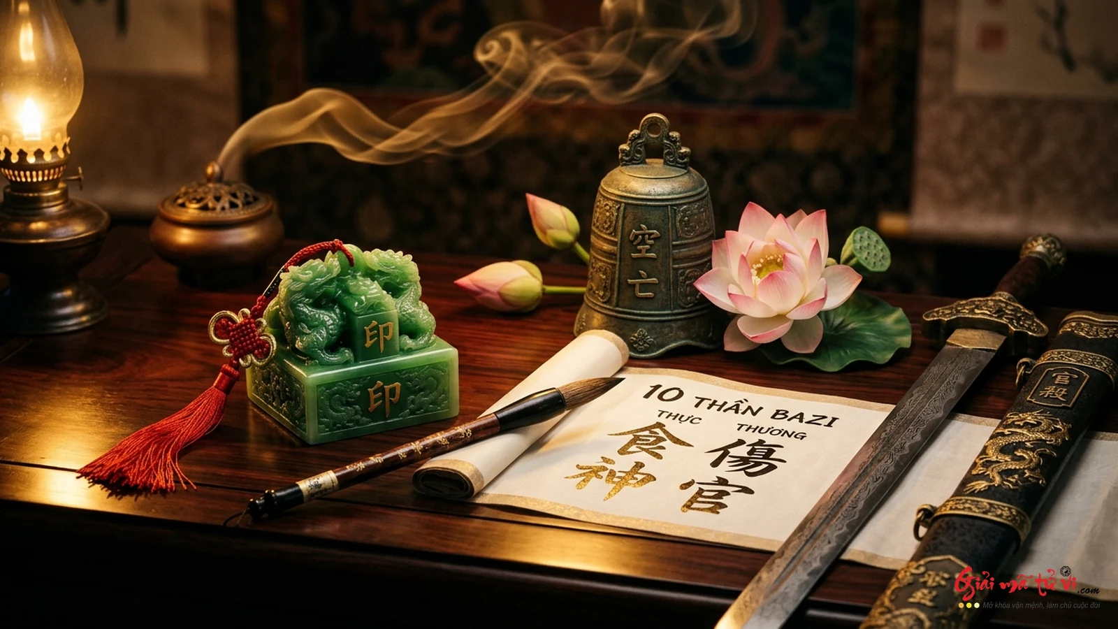 Ma trận phối hợp Thần Sát Hoa Cái cùng Thập Thần trong Bát Tự Tứ Trụ